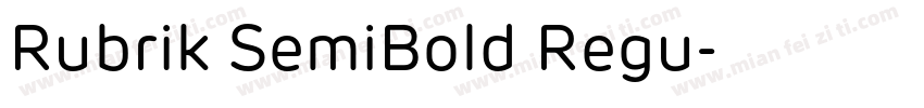 Rubrik SemiBold Regu字体转换